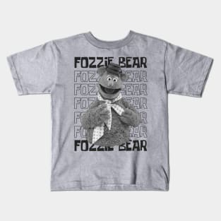 Monochrome Cute Fozzie Kids T-Shirt